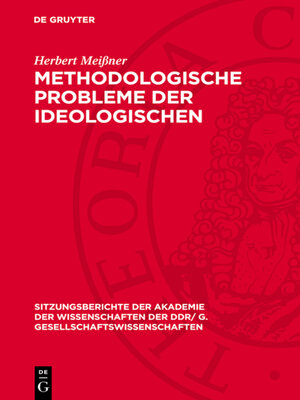 cover image of Methodologische Probleme der ideologischen Auseinandersetzung unter dem Einfluß der friedlichen Koexistenz